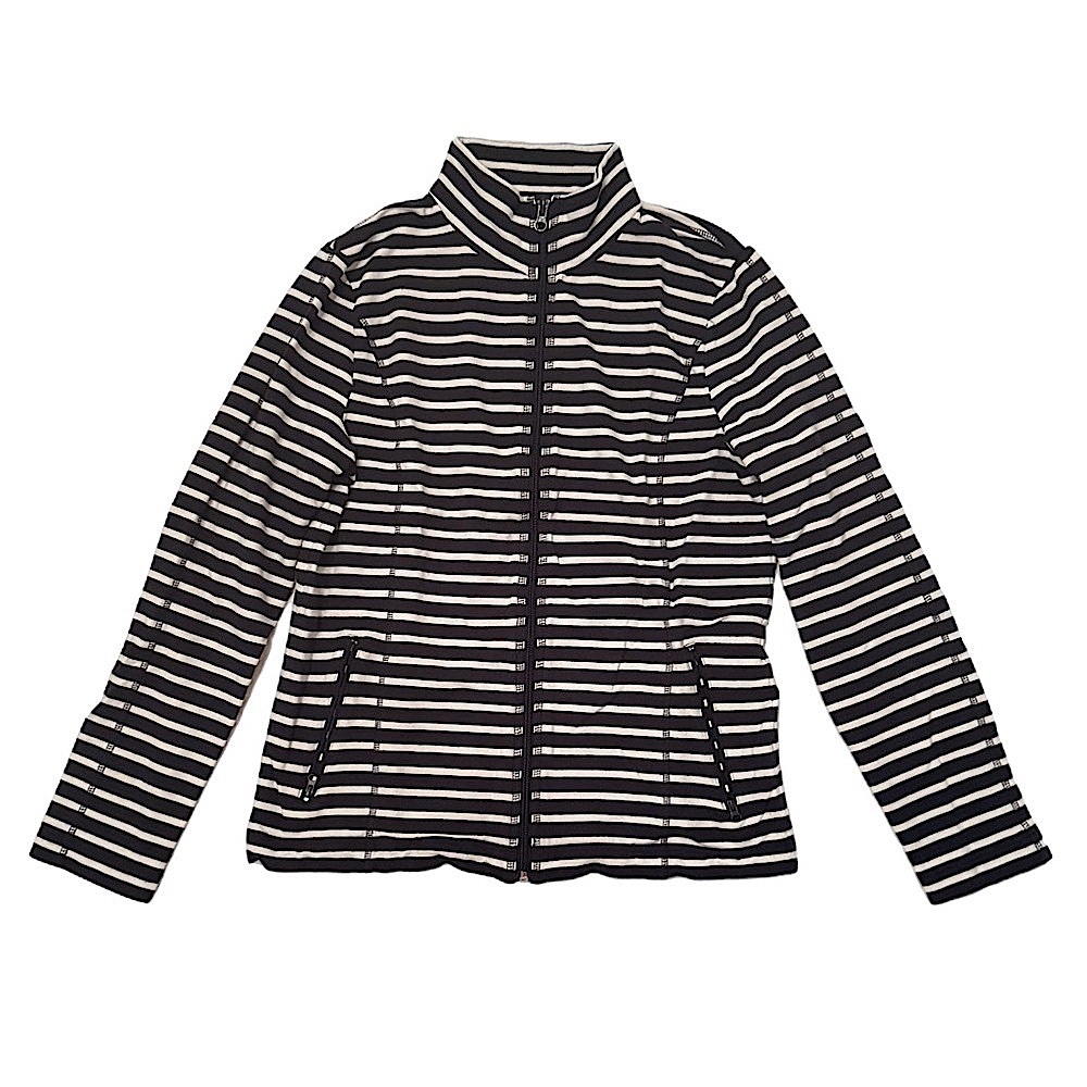 Jones New York Women’s Blue/White Striped Jacket Size Large Coastal Grandma
